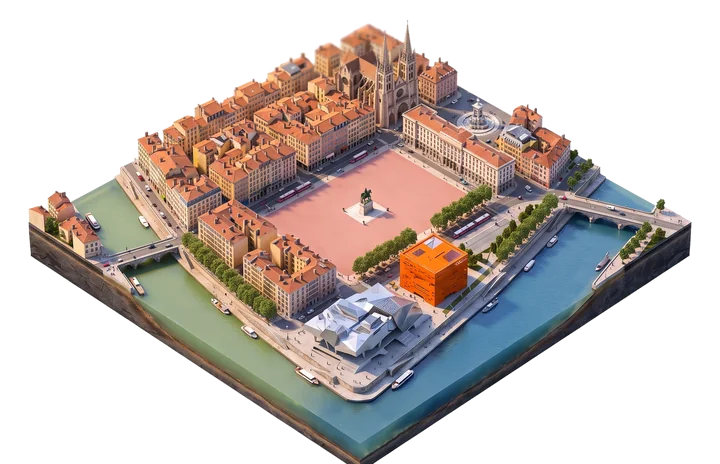 Vue illustrée du secteur Lyon 2e