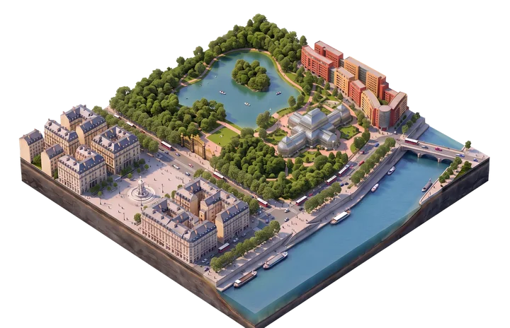 Vue illustrée du secteur Lyon 6e